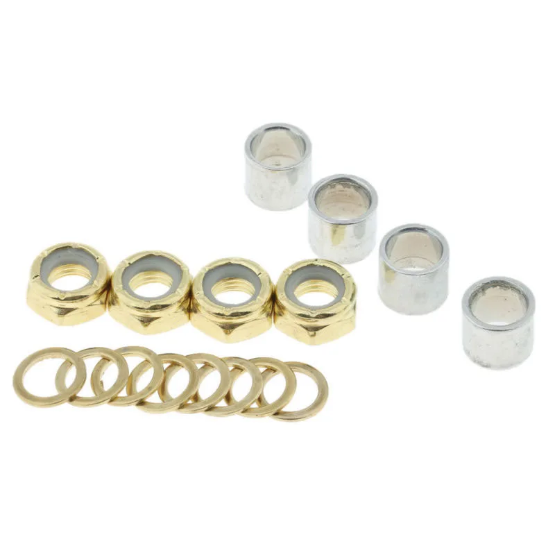

16pcs Skateboard Bearing Spacer Washers Nuts Speed Kit Longboard Repair Rebuild