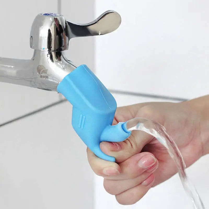 

3 Colors Silicone Faucet Extender Splash-proof Faucet Universal Universal Children Hose Connector Washbasin Faucet Nozzle