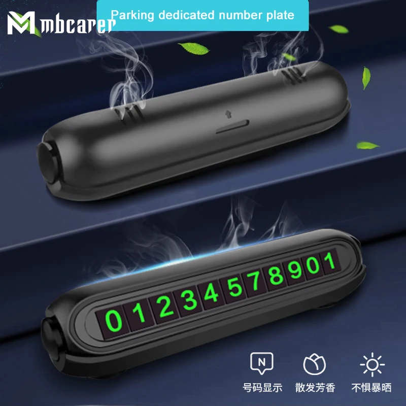

Parking Sign Car Phone Number Stop Sign Temporary License Plate Parking Card Telephone Number Hidden Switch Auto Accessories