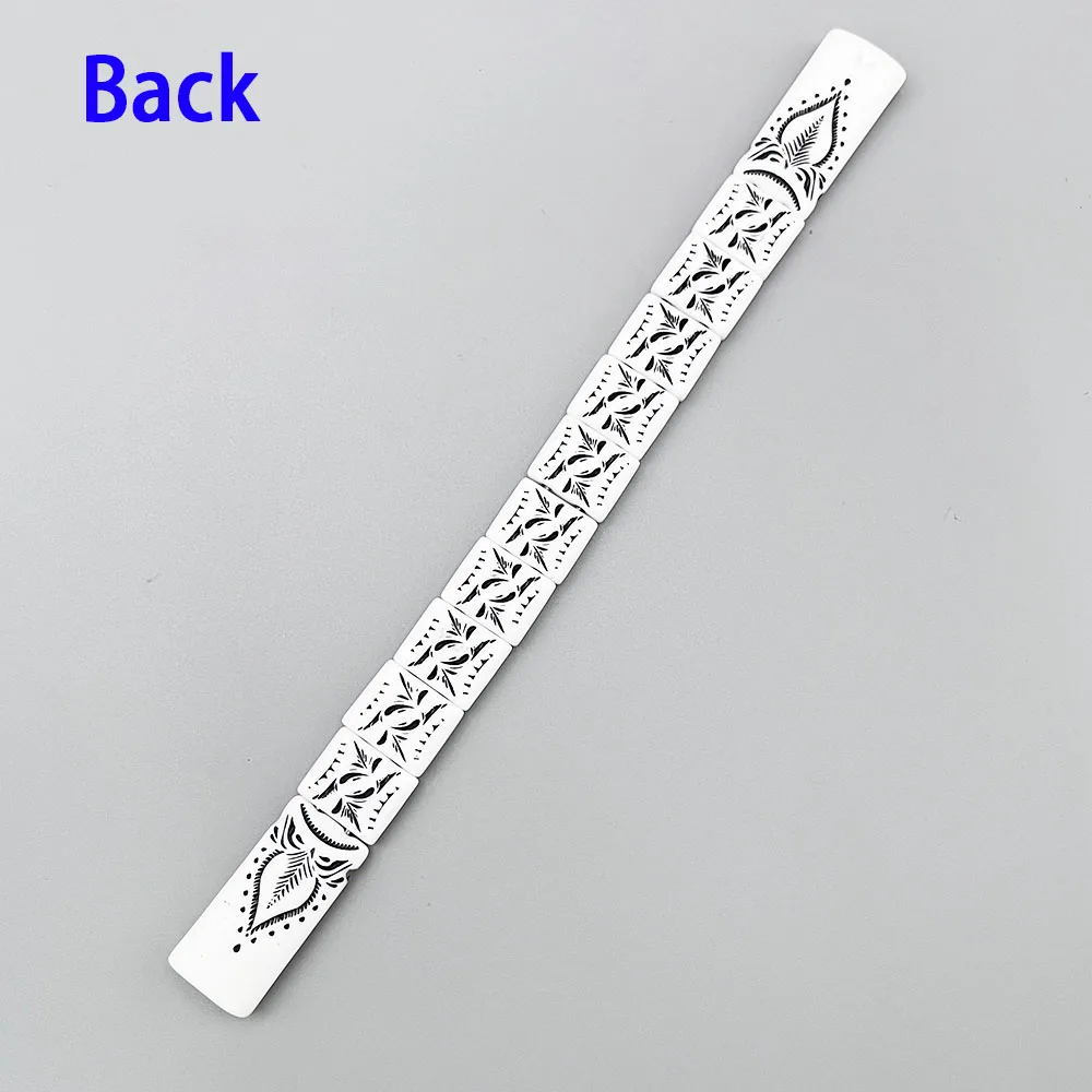 NJ60 четки Indent Eight заостренная большая звезда пламя шаблон белый черный