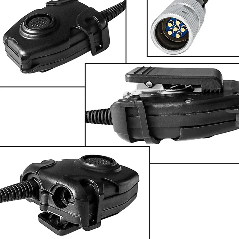 peltor ptt 6 Pin TAC SKY 6 Pin PTT adapter for PELTOR PRC-152 PRC-148 AN/PRC-152 AN/PR C-148 comtac earmuff headset civilian use