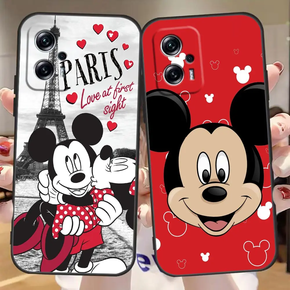 

Disney Cute Mickey Mouse Anime Cartoon Phone Case For Redmi Note 11S 11T 11 11E 10 10S 9T 9 9S 8T Pro Plus 5G Cover Funda Coques
