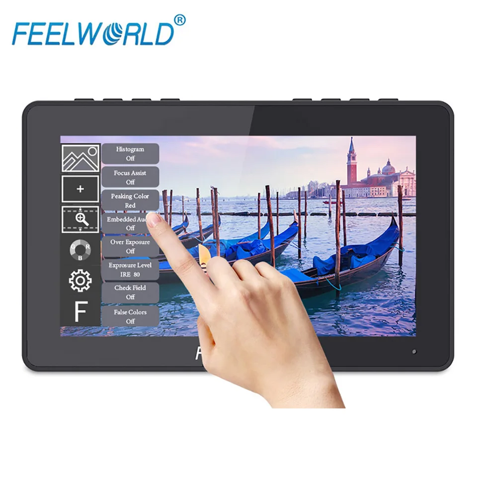 

FEELWORLD F5 Pro V2 5.5 Inch Touch Screen DSLR Camera Monitor 4K HDMI Input Output for Video Shooting