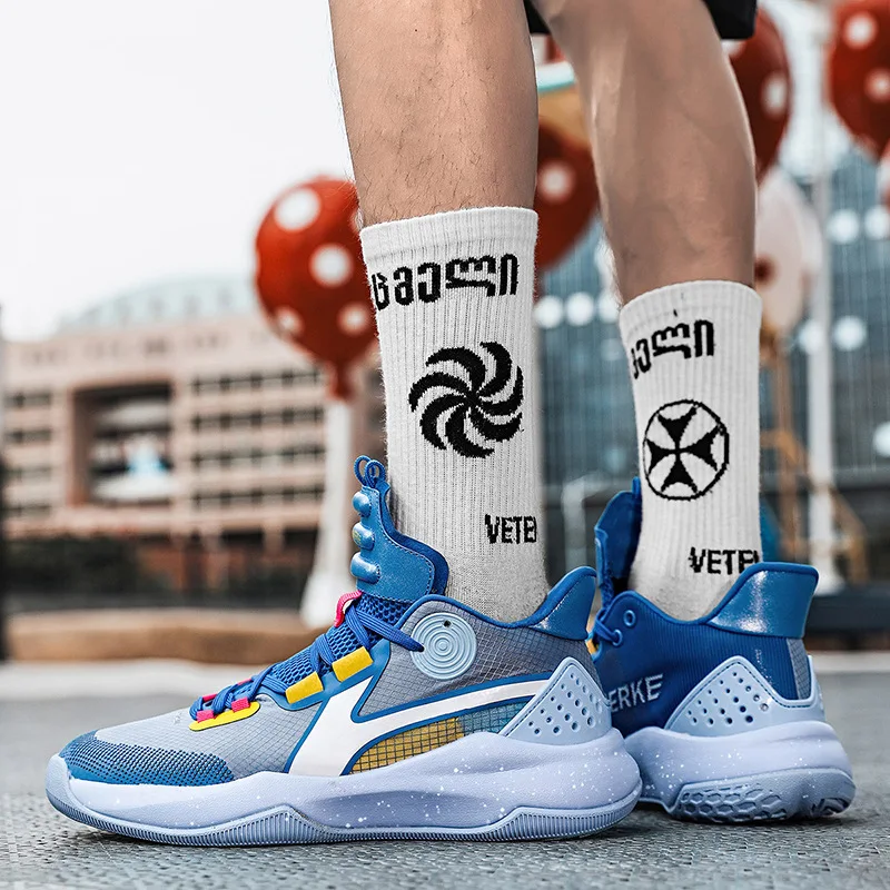 High top basketball shoes youth four seasons sports shoes breathable non slip wear-resistant running sports sneaker