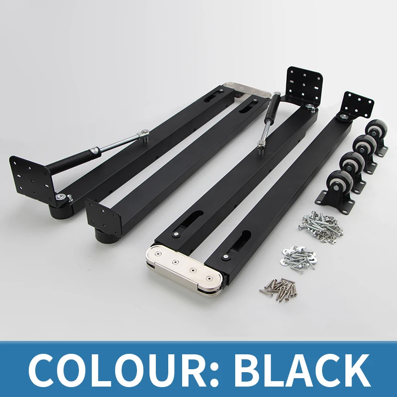 

Folding Telescopic Table Hardware Accessories Fold-Down hidden bar table Aluminum Alloy Hinge Connector Ailent Damping Rod