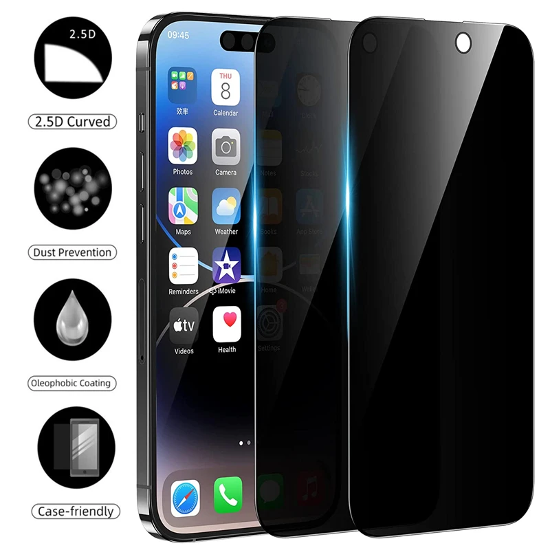 

2PCS Privacy Glass For iPhone 14 13 12 11 PRO MAX Anti-Spy Screen Protector For iPhone XS Max XR 7 8 Plus SE 2022 Tempered Glass