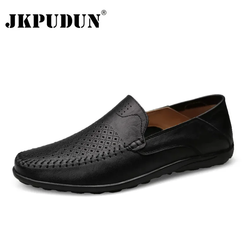 

Italian Mens Shoes Casual Luxury Brand Summer Men Loafers Genuine Leather Moccasins Comfy Breathable Slip On Boat Shoes