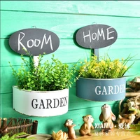 american style fresh wooden blackboard flower basket decoration can be hung on the wall and decorated with small flower racks