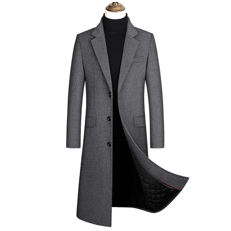 

High-quality Men's Italian Style High-end Simple Elegant Fashion Business Casual Gentleman Slim Formal Coat Woolen Coat Overalls