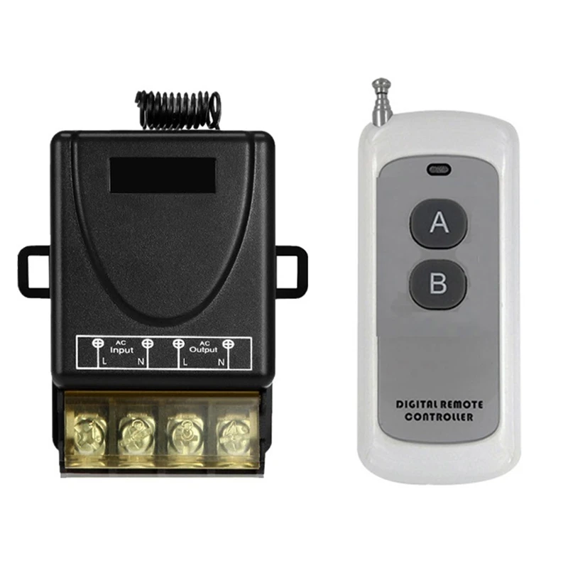 

433Mhz Wireless RF Remote Control Switch 220V Factory Light Single Water Pump 3000W 30A High Power Remote Receiver
