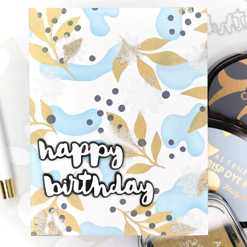 

Dies Scrapbooking New Arrival 2022 Happy Birthday Metal Cutting Dies Christmas Card Making Supplies Stencils For Decoration