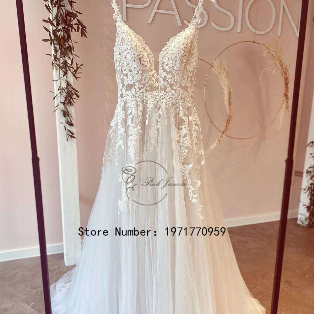 

Sweetheart Ivory Wedding Dresses For Bride Sleeveless Applique Elegant A Line Lace Bridal Gowns With Soft Tulle Vestido De Novia