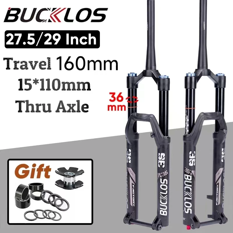 Алюминиевая вилка с пневматической подвеской: 27 5/29 'для горных/электрических