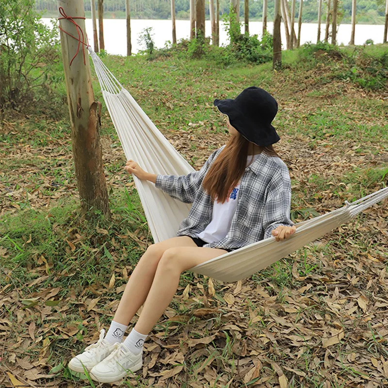 

Outdoor Hammock Swing Cradle Camping Camping Anti-Rollover Bedroom Dormitory Glider Sleeping Lightweight Summer with Bracket