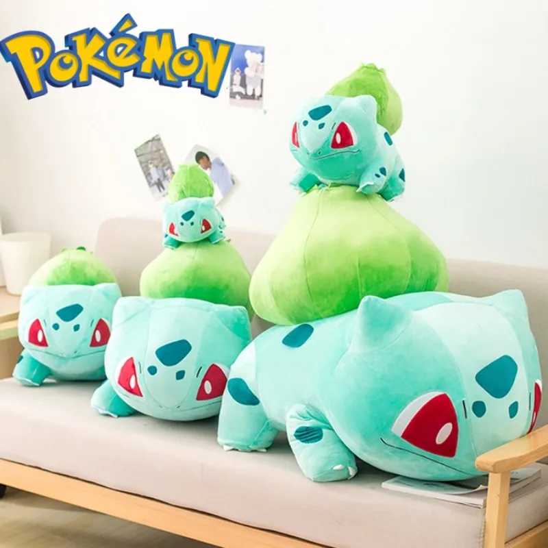 

30-90cm Pokemon Bulbasaur Plush Toys Doll Anime Soft Stuffed Animals Cute Cartoon Pillow Cushion For Children Kids Birthday Gift