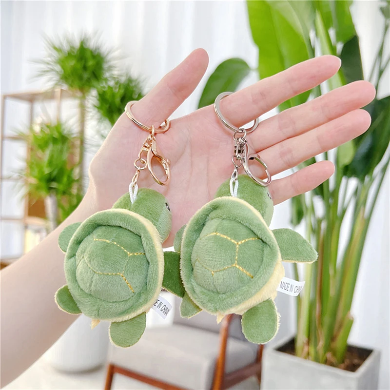 

1PC Turtle Plush Keychains Plush Pendant School Bag Pendant Girl Bag Keychain Kawaii Keychain Sleutelhanger Plush Turtle 3.94in