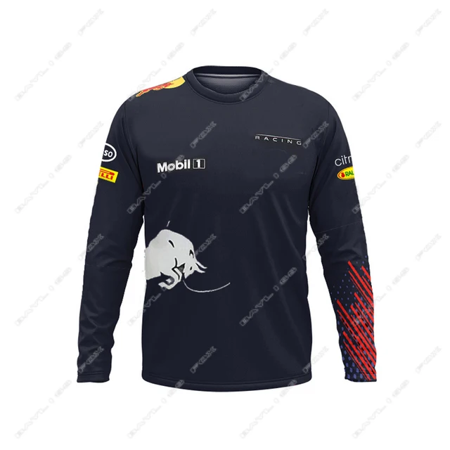 

For HONDA Aston Martin Red Color Bull Racing F1 T-shirt Motorsport Team Summer Breathable Long-Sleeves Jersey Do Not Fade