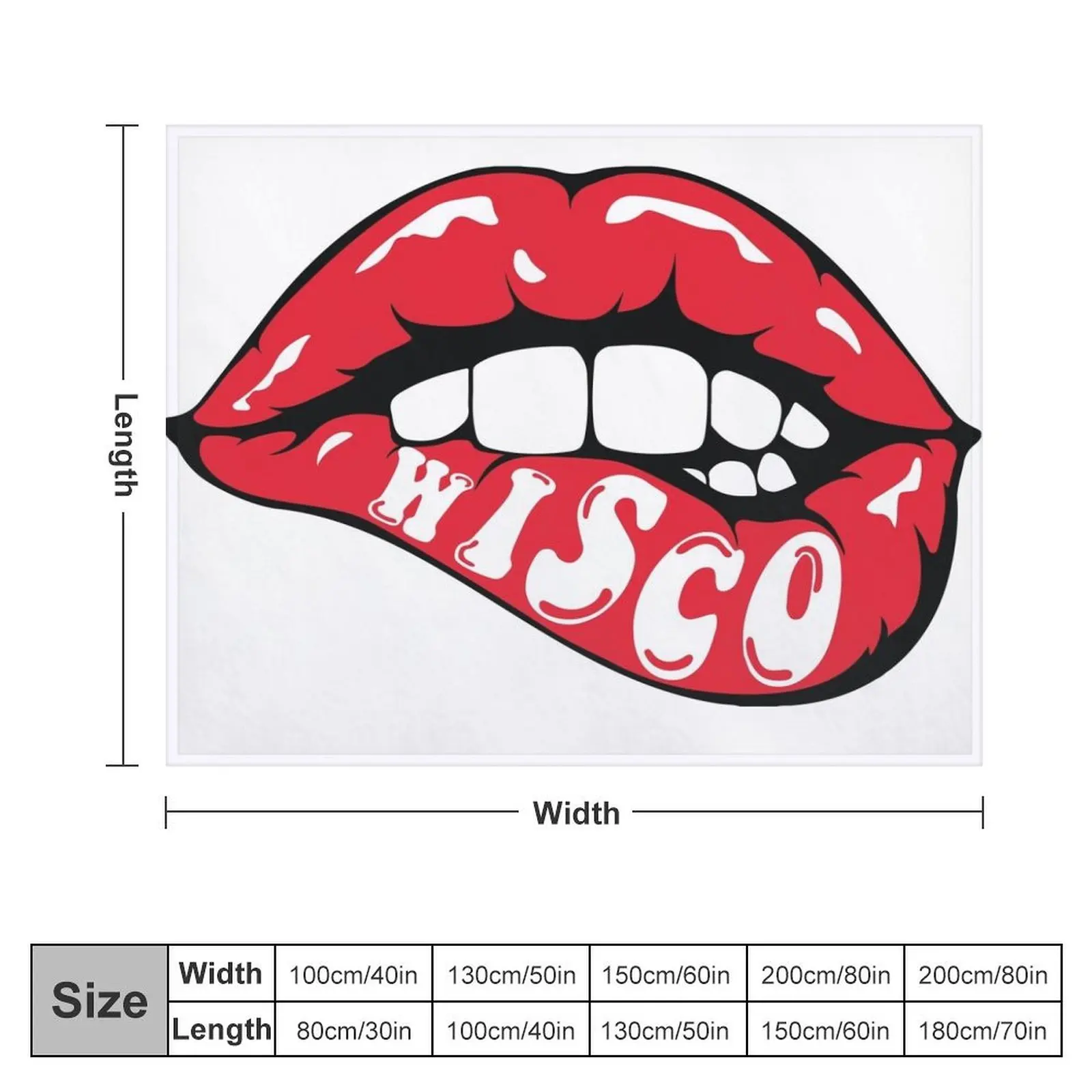 Wisco Lips Throw туристические одеяла Flannels