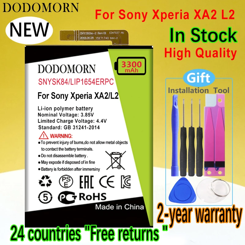 

DODOMORN SNYSK84 LIP1654ERPC Battery For Sony Xperia XA2 L2 H3113 H4113 1309-2682 +Tracking Number