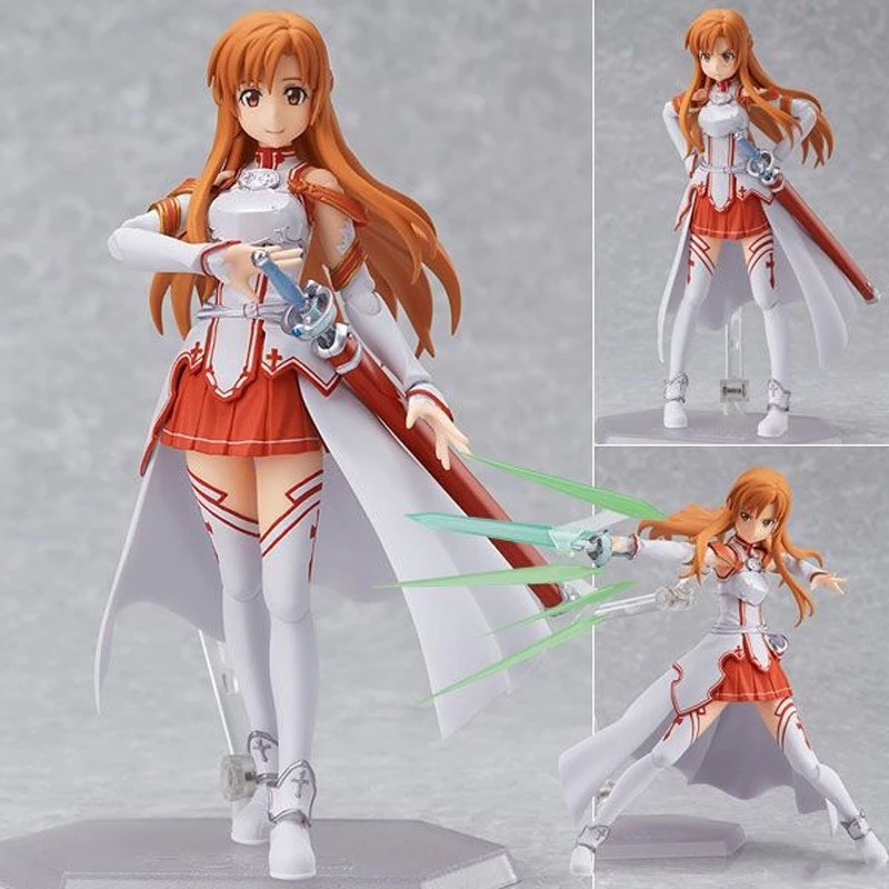 Фото 14 см Sword Art Online Фигурка Юки Асуна Боевая форма Стоячая модель Сменные игрушки для лица для детей ПВХ Подарочная кукла №2