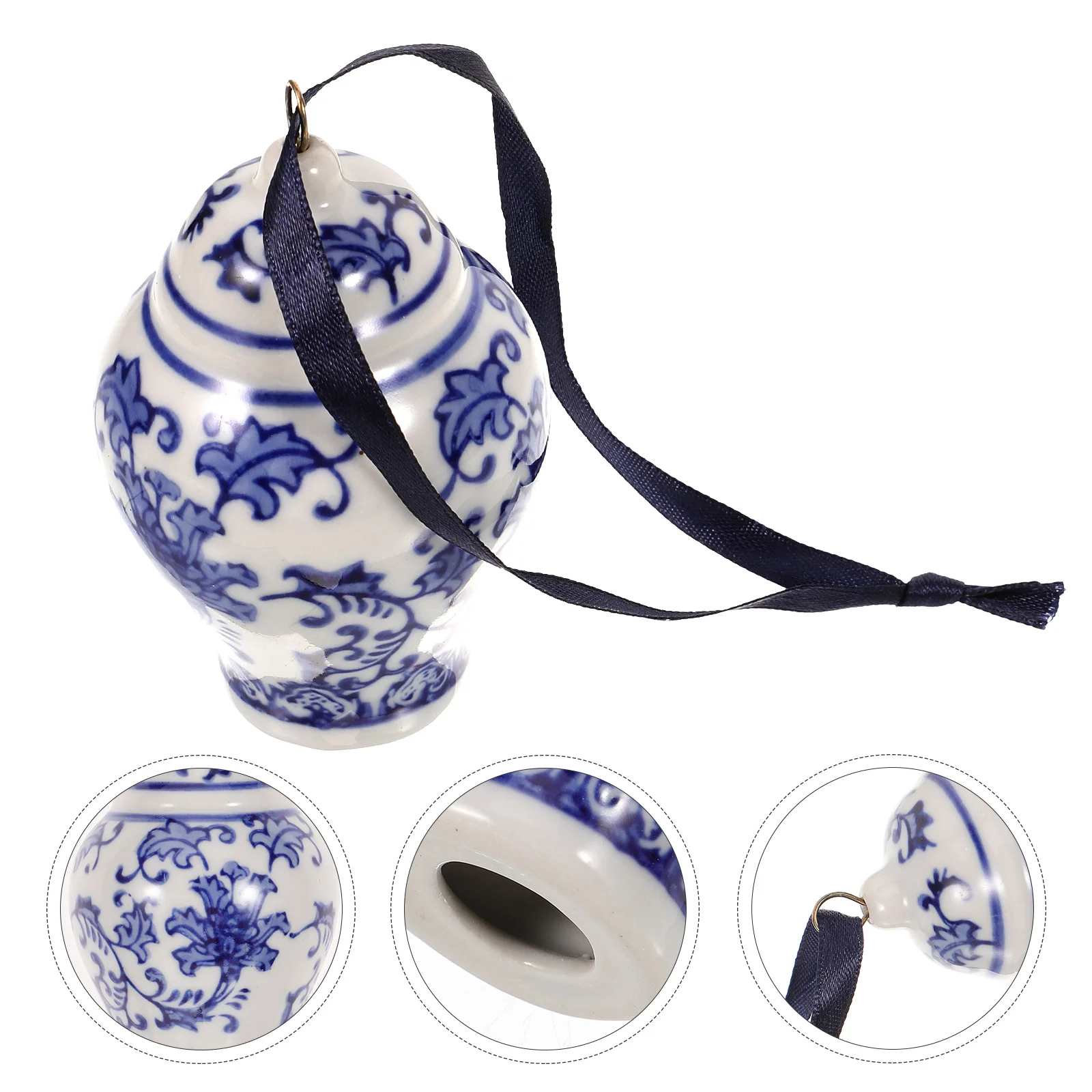 

Blue White Ceramic Jars Pendant Party Hanging Crafts Decorative Delicate Accessories Shape Ornament