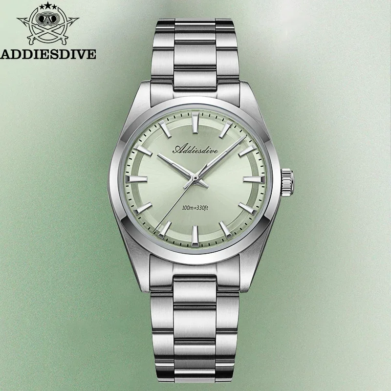 Фото Мужские часы ADDIESDIVE Hot Sale VH31, водонепроницаемые 10 бар, с суперлюминесцентным покрытием BGW9, из нержавеющей стали 316L, кварцевые, AD2066 №3