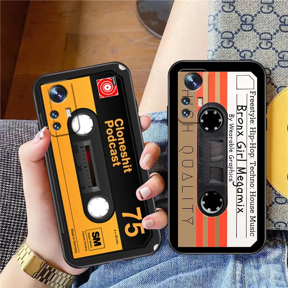 

Vintage Cassette Tape Retro Style Case For Xiaomi Mi 12x Mi 12 Mi 11t Mi 11x Mi 11i Mi 11 Mi 10s Mi10t Mi10 Pro Lite Ultra Cover