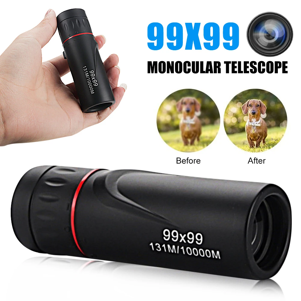 

99x99 Portable High Magnification HD Monocular Telescope Low Light Night Vision Non-infrared Pocket Monocular For Travel Hunting