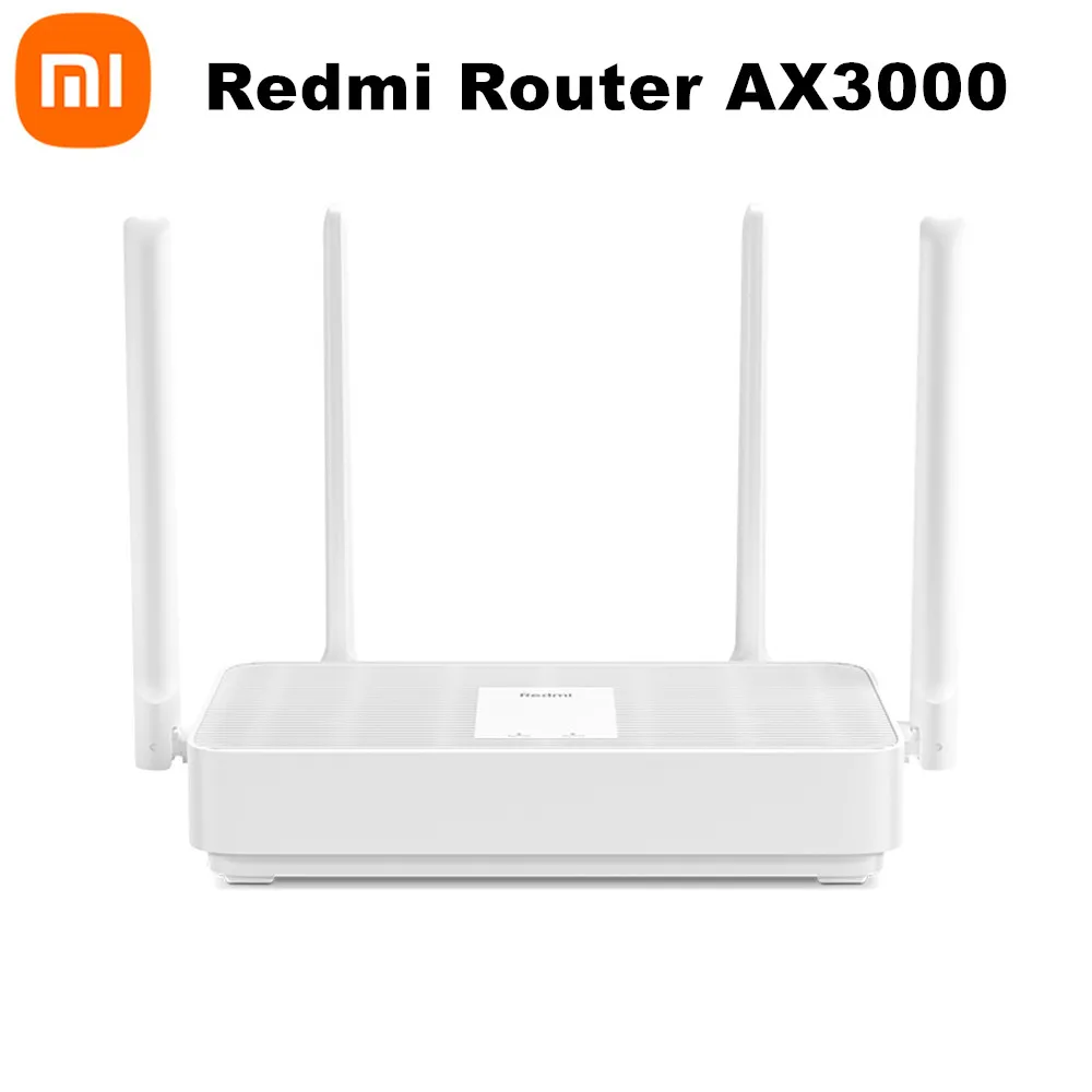 Xiaomi Redmi Router AX3000 WiFi-6 Gigabit Wireless Rate Mesh Network 2,4G 5G двухъядерный с 4-мя усилителями сигнала и антенной с высоким коэффициентом усиления