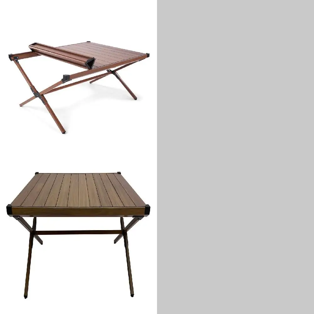 

Deluxe Deliciously Dark, Portable & Compact Roll-Top Camping Table - Perfect for Any Outdoor Setting or Event!