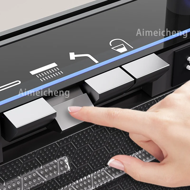 najnowszy zlewozmywak kuchenny ze stali nierdzewnej wytłoczony duży pojedynczy otwór z kranem wodospadowym wielofunkcyjna umywalka nad blatem