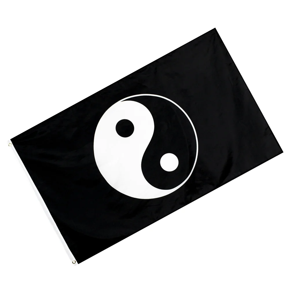 

Yin Yang Banner Flag Decoration Unique Fish Hanging Ornament Religious Tai