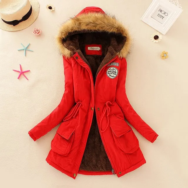 

Women winter furry coat long warm waist fur coat