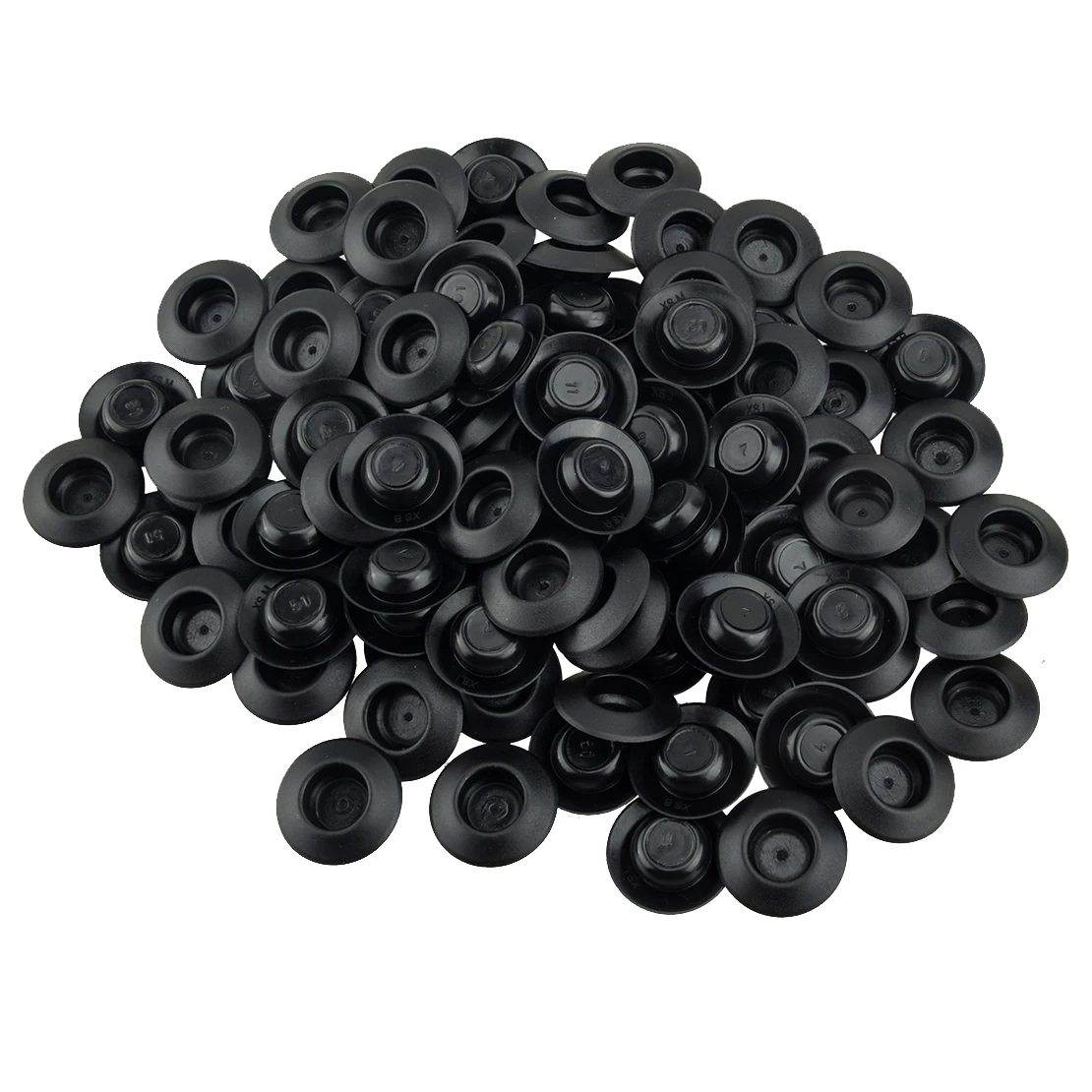 

100 шт./компл., черная автоматическая заглушка с отверстием 1/2 дюйма, пластиковый корпус и листовая металлическая заглушка, подходит для Auveco 11746, материал калибра от 14 до 26