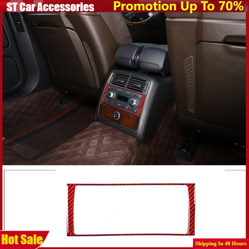

For Audi A8 D3 2004-2012 Soft Carbon Fiber Rear Air Vent Frame Decorative Sticker Interior Modification Accessories