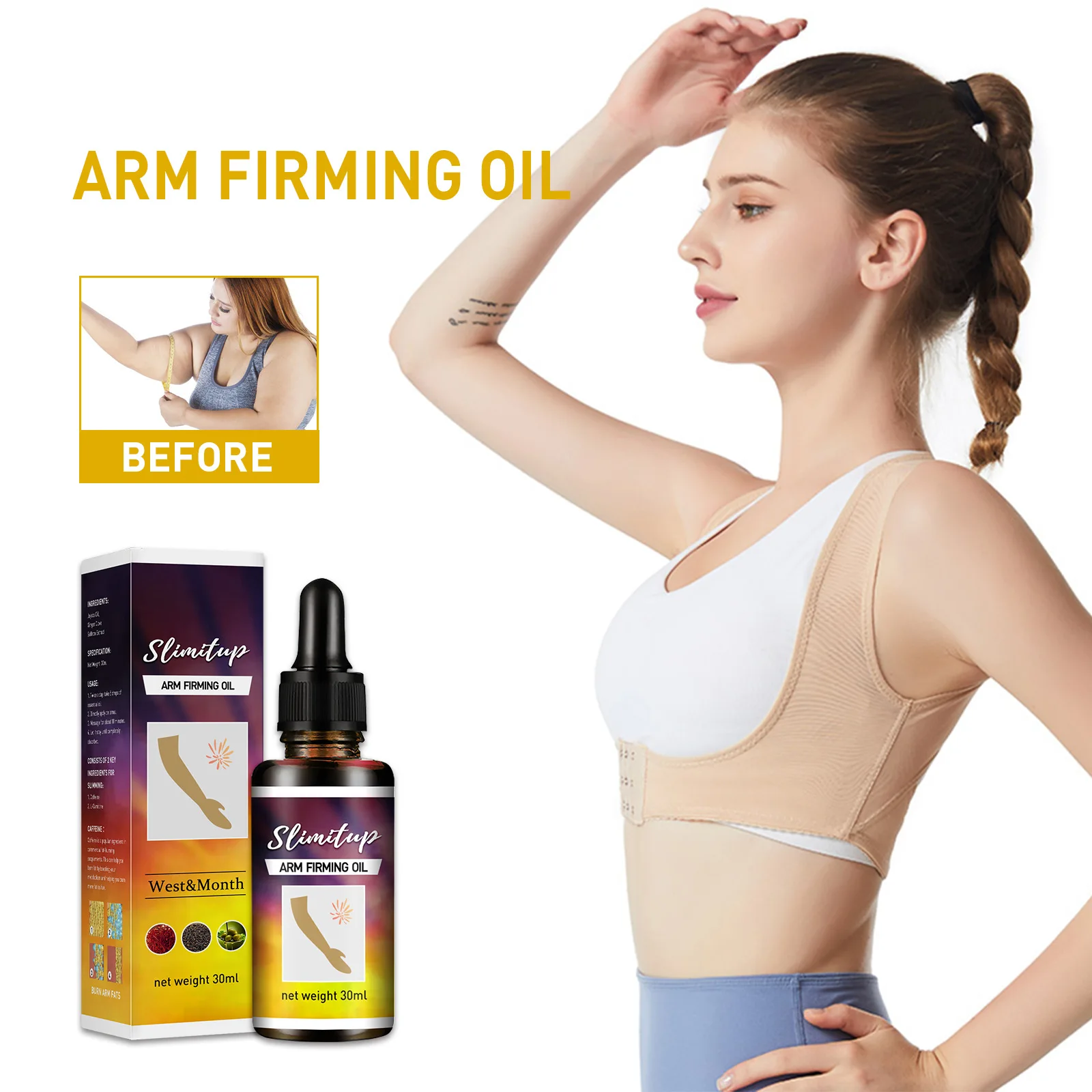 

Arm Lift Essential Oil Firming Arm Bye Bye Meat Moisturizing Skin Massage Care Essential Oil Firming Slim Arm