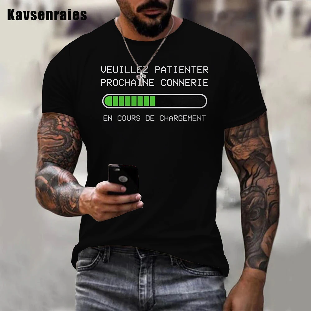 

Prochaine Connerie En Cours Printed 3D Men T-shirt Boys Girls Fashion Casual Short Sleeve O-Neck T-shirt Clothing