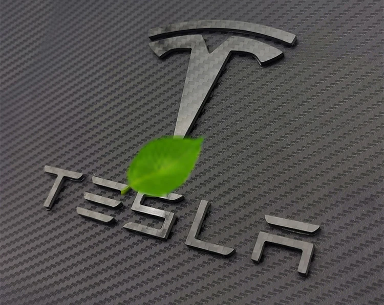 

Real Carbon Fiber for Tesla Model 3 Model Y Front Logo Trunk Letters Alternative Logo Letter Sticker Car Modification 2017-2021
