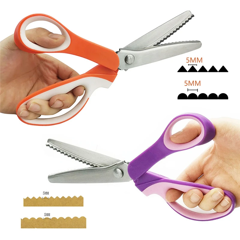Ножницы с зубилом для резки ткани, фототкань для шитья одежды, зигзаг, кожа, канцелярские принадлежности, бумага для резки