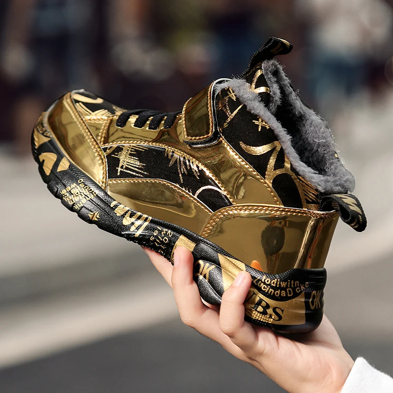 Winter Kids Sneakers Running Shoes Boys Non-slip Waterproof Casual Shoes Warm Children Fashion Teenager Trekking Sport Shoes