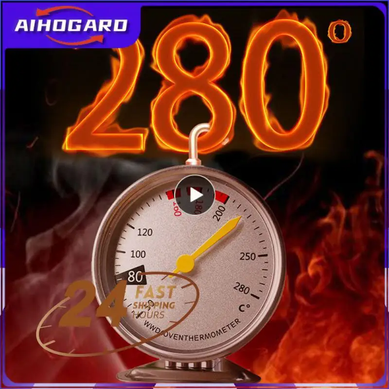 

Stainless Steel Hanging High Temperature Thermometer Accurate Temperature Measurement Baking Temperature Meter Tester