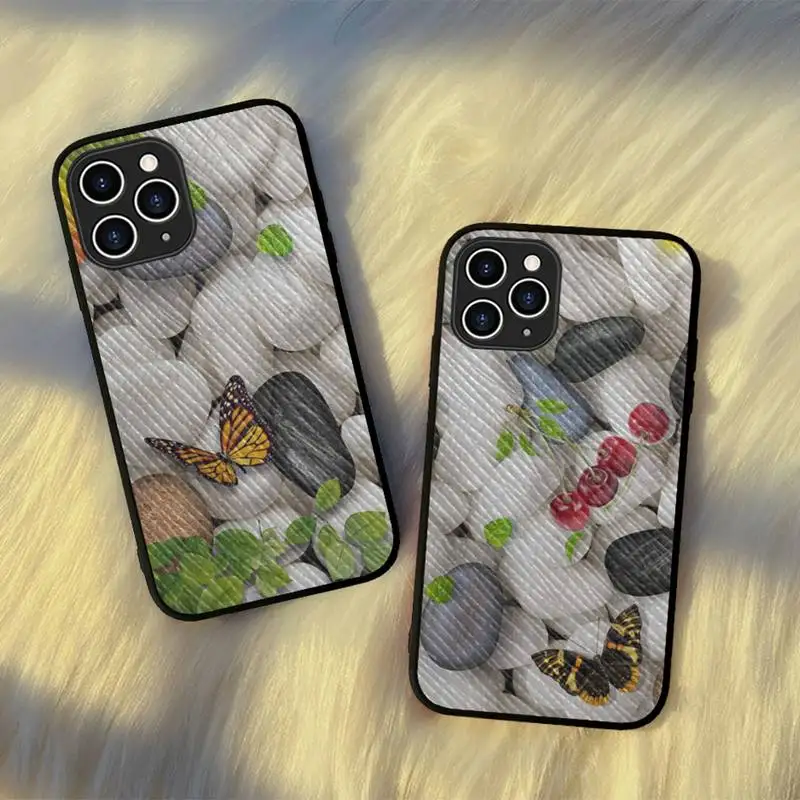 

Beautiful stone Phone Case Hard Leather Case for iPhone 11 12 13 Mini Pro Max 8 7 Plus SE 2020 X XR XS Coque