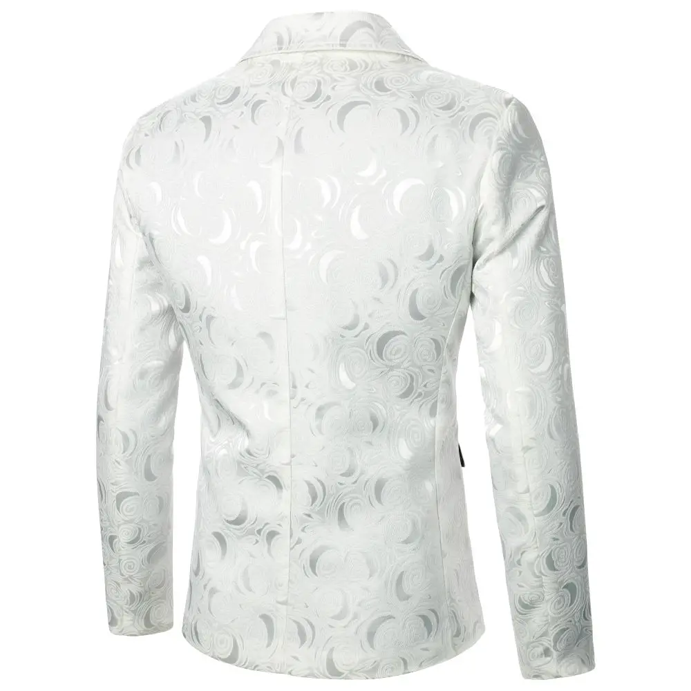 Мужской пиджак с цветочной текстурой роскошная ткань мужское пальто свадебный