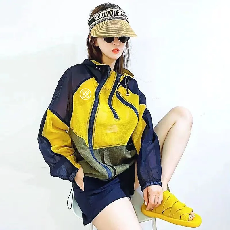 Golf Shorts Sports Suit Sunscreen Clothes Female 2023 Summer New Fashion Long-sleeved Breathable Pullover Top + Shorts