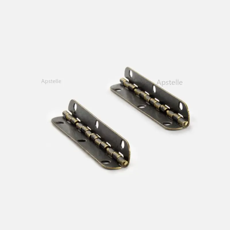 

2pcs Golden Metal Hinges Mini Long Gold Hinge Furniture Fittings Hardware Cabinet Jewelry Box Wooden Case Antique Hinge
