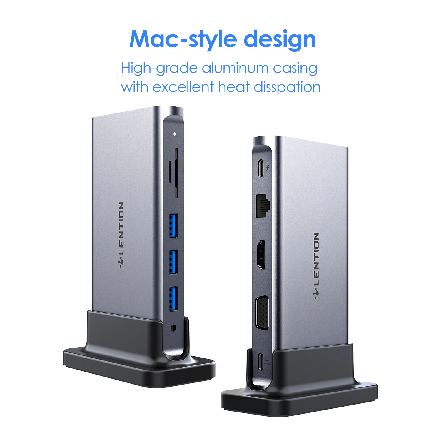 Док-станция Lention USB C HUB 4K HDMI 60 Гц PD VGA 3 0 2 док-станция TypeC для MacBook Pro Air M2 M1 - купить по