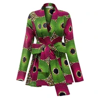 african clothes for women fashion coat for autumn ankara printed wax sewing long sleeve jacket high waist casual outfits