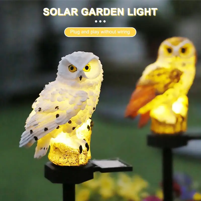 

Solar Powered LED Lights Garden Owl Animal Pixie Lawn Lamps Ornament Waterproof Lamp Unique Christmas Lights Outdoor Solar Lamps