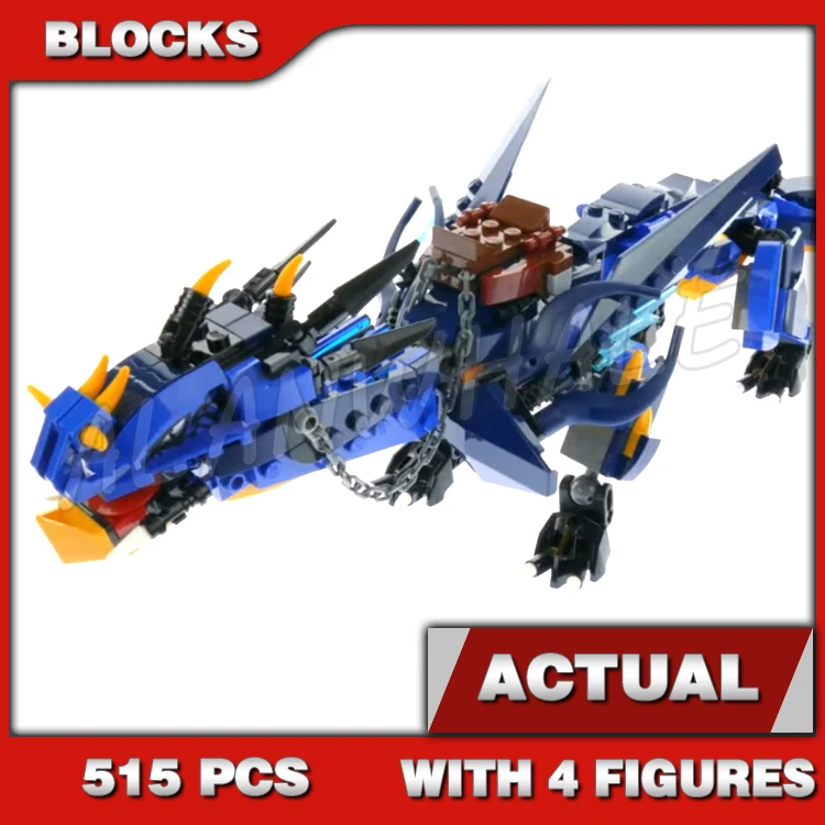 515 шт. Shinobi Stormbringer Lightning Dragon Hunter Swiping Tail Function 10936 Наборы строительных блоков
