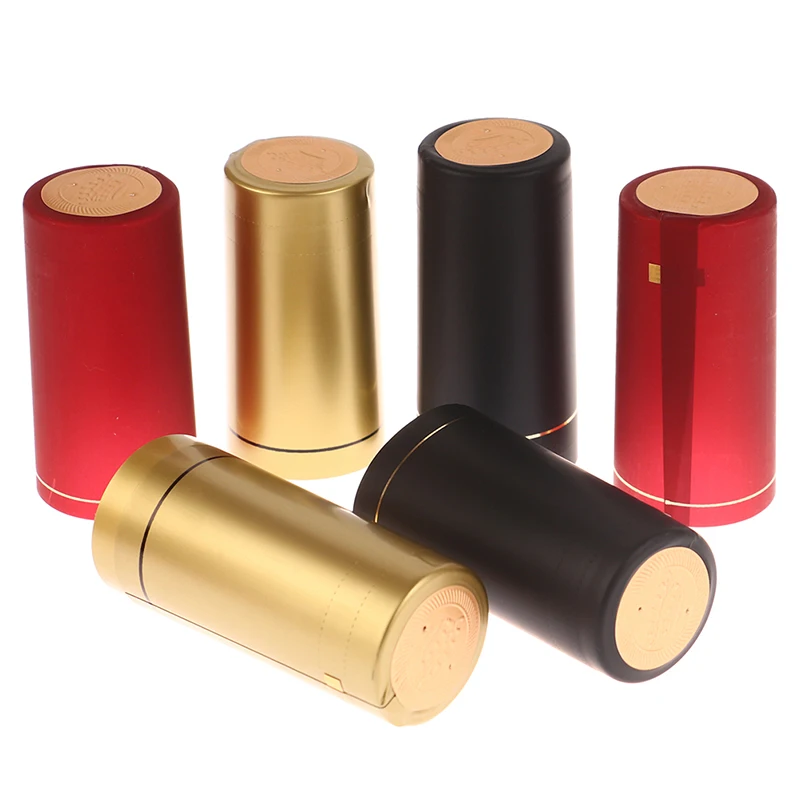 

100pcs Heat Shrink Film Sealing Cap Wine Bottle Capsules Wine Heat Shrinkable Caps Straight Mouth Bottle Shrink Film Wrap